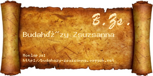 Budaházy Zsuzsanna névjegykártya
