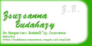 zsuzsanna budahazy business card